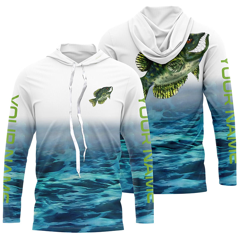 Custom Crappie Tournament Long Sleeve Fishing Shirts, Crappie Performance Fishing Jerseys IPHW4796