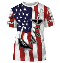 Load image into Gallery viewer, The rodfather Fish hook American Flag Shirts, Personalized father's day Fishing gifts - IPHW1167