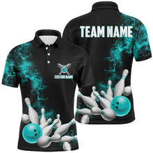 Load image into Gallery viewer, Custom Name Unisex Strike Bowling Team Shirts For Men And Women, Bowlers Outfit | Ball Blue IPHW6013