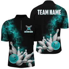 Load image into Gallery viewer, Custom Name Unisex Strike Bowling Team Shirts For Men And Women, Bowlers Outfit | Ball Blue IPHW6013