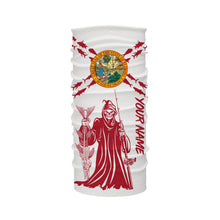 Load image into Gallery viewer, Fishing Fish reaper Custom Florida Flag Fishing Shirts, Florida Long Sleeve performance Fishing Shirts Fishing gifts - NQS2795
