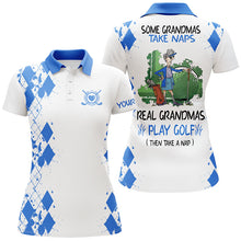 Load image into Gallery viewer, Womens golf polos shirts custom real granmas play golf take nap, golf gift for grandma | Multicolor NQS5297
