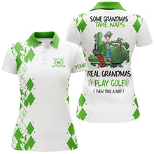 Load image into Gallery viewer, Womens golf polos shirts custom real granmas play golf take nap, golf gift for grandma | Multicolor NQS5297