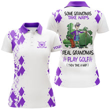 Load image into Gallery viewer, Womens golf polos shirts custom real granmas play golf take nap, golf gift for grandma | Multicolor NQS5297