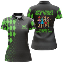 Load image into Gallery viewer, Funny women golf polo shirts multi-color we're more than just golf friends we're small gang NQS4829