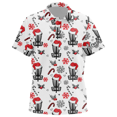 Funny Christmas Disc golf pattern shirts custom Kid disc golf polo shirt, disc golf gifts NQS6855
