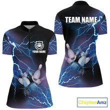 Load image into Gallery viewer, Custom bowling shirt for women – personalized team jersey front view