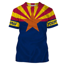 Load image into Gallery viewer, Arizona fishing flag Custom Long Sleeve performance Shirts, personalized Fishing jerseys NQS3512