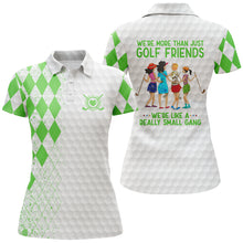 Load image into Gallery viewer, Custom funny women golf polo shirts multi-color we're more than just golf friends we're small gang NQS3669