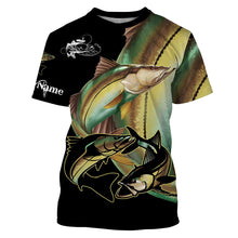 Load image into Gallery viewer, Snook fish saltwater fishing Customize UV protection long sleeves fishing shirts, gifts for fishing lover NQS2453