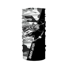 Load image into Gallery viewer, Ice fishing walleye winter camo custom name sun protection long sleeve fishing shirts, walleye jerseys NQS3838