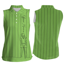 Load image into Gallery viewer, Personalized sleeveless polo shirt for women custom golf tops womens, golf gifts for girl multicolor NQS4655