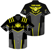 Load image into Gallery viewer, Custom Hawaiian bowling shirt for bowling – personalized team jersey front view
