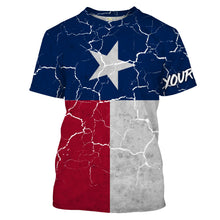 Load image into Gallery viewer, Distressed Texas Flag Performance Shirts Sun/UV Protection - Personalized Texas Apparel, Gifts for Men, Women and Kid FSD2188