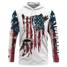Load image into Gallery viewer, Archery Bowfishing American flag Patriotic custom name UV protection Shirt, Personalized gifts FSD3196