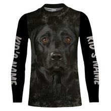 Load image into Gallery viewer, Black Lab Face Custom name 3D All over printed Shirts Personalized labrador retriever dog lovers gifts FSD2388