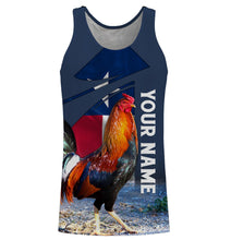 Load image into Gallery viewer, Rooster Texas Flag Custom Name 3D All Over Printed Shirts, Hoodie - Rooster Lovers Gifts Idea FSD2613