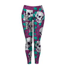 Load image into Gallery viewer, Skull Leggings Custom name Full printing leggings gifts for women skull lovers FSD1739