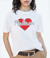 Load image into Gallery viewer, Heart Personalized Valentine T-shirt - Gift for Boyfriend, Girlfriend on Valentine day - FSD1007