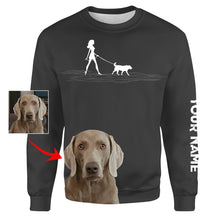 Load image into Gallery viewer, Walking dog Custom dog Sweatshirt for dog mom, dog dad - Personalized gifts for dog owners FSD3911