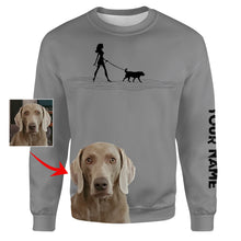 Load image into Gallery viewer, Walking dog Custom dog Sweatshirt for dog mom, dog dad - Personalized gifts for dog owners FSD3911