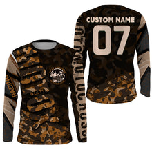 Load image into Gallery viewer, Brown Camo Custom Motocross Jersey UPF30+ No Guts No Glory Dirt Bike Shirt MX Racing Adult&amp;Kid NMS1446