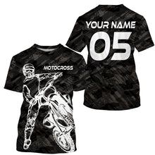Load image into Gallery viewer, Camo Motocross Personalized Jersey UPF30+ UV Protect, Dirt Bike Racing Motorcycle Off-road Racewear| NMS449