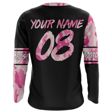 Load image into Gallery viewer, Dirt Bike Mom Personalized Jersey UPF30+ Pink Motocross Mom Racing Shirt Mother's Day Gift NMS1378