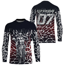 Load image into Gallery viewer, Motocross Racing Custom Jersey Adult Kid Long Sleeves, Dirt Bike Motorcycle Off-road Riders Racewear| NMS326