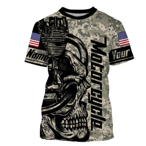 Love Motorcycle Camo Skull Biker Hoodie Jersey Personalized Off-road Racing Shirt Rider Racewear| NMS469