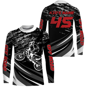 Personalized Off Road Jersey UV Protect, UPF 30+ Dirt Bike Racing Long Sleeves Motocross Racewear| NMS374