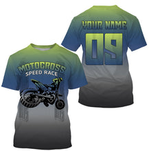 Load image into Gallery viewer, Motocross Personalized Riding Jersey UPF 30+ UV Protect, Speed Race Riders Motorcycle Racewear| NMS395
