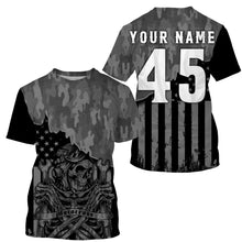 Load image into Gallery viewer, Personalized Motocross Jersey UPF30+ UV Protect Camo Flag Dirt Bike Rider Motorcycle Riding Racewear| NMS407