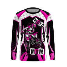 Load image into Gallery viewer, Moto Mom Personalized Jersey UPF30+ Pink Dirt Bike Mom Motocross Racing Shirt Mother's Day Gift NMS1384