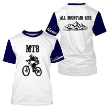 Load image into Gallery viewer, MTB Jersey Long Sleeve Hoodie Shirt, Personalized Biking Cycling Shirt Mountain Biking Shirt| JTS446