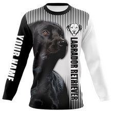 Load image into Gallery viewer, Black Labrador Retriever Hoodie Long Sleeve| Custom Name Shirt for Lab Dad Lab Mom Dog Lover JTSD268