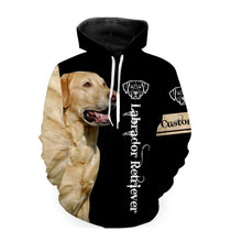 Load image into Gallery viewer, Labrador Retriever Hoodie, Custom Name 3D Dog Shirt for Men Women - JHD196