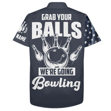 Load image into Gallery viewer, Grab Your Balls We're Going Bowling Hawaiian Shirt Custom Bowling Jersey Men USA Bowling Shirt BDT53