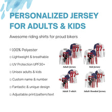 Load image into Gallery viewer, American motocross jersey personalized UPF30+ Brap dirt bike racing off-road motorcycle riders NMS987