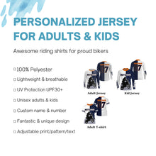 Load image into Gallery viewer, Personalized Motocross off-road jersey white UPF30+ dirt bike men kid women long sleeves motorcycle PDT171