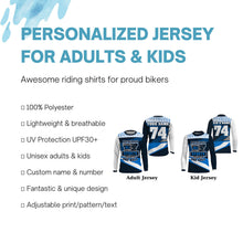 Load image into Gallery viewer, Funny Motocross Jersey Personalized UV Protective Dirt Bike MX Racing Long Sleeves Kid Adult NMS1161