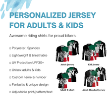 Load image into Gallery viewer, Dirt bike custom jersey Motocross for kid adult green MX racing shirt UV protective motorcycle PDT26