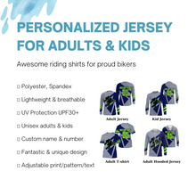 Load image into Gallery viewer, Custom Motocross Jersey UPF30+ Dirt Bike Racing Shirt Adult&amp;Kid Off-Road MX Motorcycle Shirt| NMS776