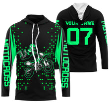 Load image into Gallery viewer, Custom Motocross jersey UPF30+ kid&amp;adult green dirt bike racing off-road motorcycle riders| NMS882