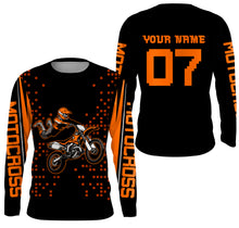 Load image into Gallery viewer, Custom Motocross jersey UPF30+ kid&amp;adult orange dirt bike racing off-road motorcycle riders| NMS883
