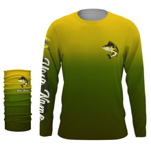 Load image into Gallery viewer, Walleye fishing ChipteeAmz's art custom name with angry Walleye fish art UV protection shirts AT029