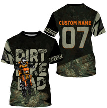 Load image into Gallery viewer, Personalized Dirt Bike Dad Riding Jersey UV UPF30+ Biker Dad Shirt Motocross Father's Day Gift NMS517