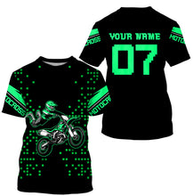 Load image into Gallery viewer, Custom Motocross jersey UPF30+ kid&amp;adult green dirt bike racing off-road motorcycle riders| NMS882
