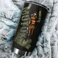 Load image into Gallery viewer, Camo Motocross Personalized Tumbler - MotoX Dirt Bike Motorcycle Tumbler Off-road Rider Drinkware| NMS418
