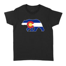 Load image into Gallery viewer, Colorado bear hunting Women's T-shirts, CO State Flag Bear Hunter - NQSD233